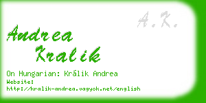 andrea kralik business card